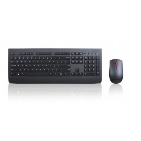 Lenovo 4X30H56823 Teclado QWERTY Español  + Ratón RF inalámbrico Negro