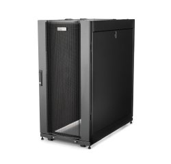 StarTech.com Armadio rack per server 25U - Profondità regolabile da 7-35" a 4 montanti con chiusura a chiave - Armadio mobile ventilato a rack con ruote per apparecchiature informatiche e di rete come Dell PowerEdge o HP ProLiant