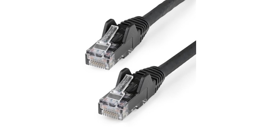 StarTech.com Câble Ethernet CAT6 1m - LSZH (Low Smoke Zero Halogen) - Cordon RJ45 UTP Anti-accrochage 10 GbE LAN - Câble Réseau Internet 250MHz 100W PoE - Noir - Snagless - 24AWG