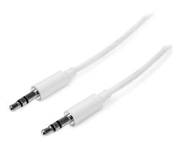 StarTech.com Cavo audio stereo slim da 3,5 mm bianco 3 m - M/M