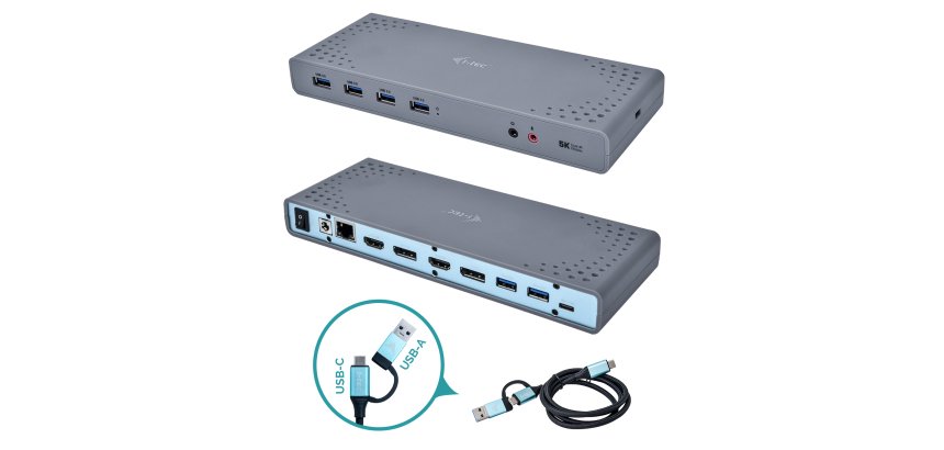 i-tec USB 3.0 / USB-C / Thunderbolt 3 Dual Display Docking Station
