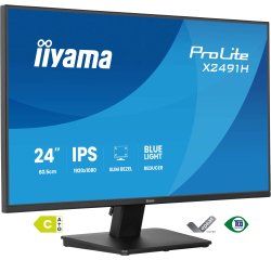 iiyama ProLite X2491H-B1 écran plat de PC 60,5 cm (23.8") 1920 x 1080 pixels Full HD LCD Noir