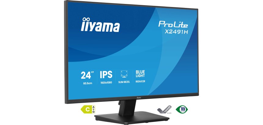 iiyama ProLite X2491H-B1 écran plat de PC 60,5 cm (23.8") 1920 x 1080 pixels Full HD LCD Noir