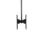 StarTech.com Zweifache Deckenhalterung für Fernsehgeräte(32"-75") - Rücken an Rücken, Hochbelastbare, Bildschirmhalterung mit Teleskopstab (106 bis 156 cm) - Neigbar/Schwenkbar/Drehbar