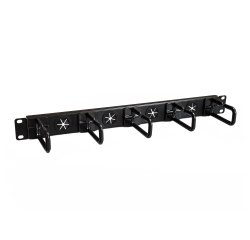 StarTech.com Pannello di gestione cavi per armadi Server Rack da 19" 1U - con anelli a D - Pannello orizzontale per gestione del cablaggio per rack e apparecchiature di rete - Pannello di cablaggio forato con hardware di montaggio - EIA / ECA-310 -E