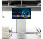 Soporte de Techo para TV - Soporte Universal de Cielo Raso para TV con Mástil Telescópico Largo Ajustable - Soporte VESA para Pantallas de 32" a 75" - Giro e Inclinación