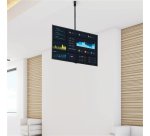 Soporte de Techo para TV - Soporte Universal de Cielo Raso para TV con Mástil Telescópico Largo Ajustable - Soporte VESA para Pantallas de 32" a 75" - Giro e Inclinación