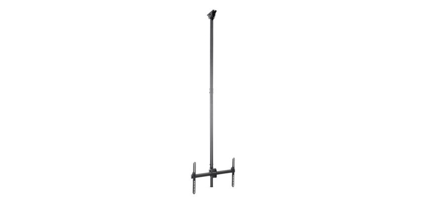 Soporte de Techo para TV - Soporte Universal de Cielo Raso para TV con Mástil Telescópico Largo Ajustable - Soporte VESA para Pantallas de 32" a 75" - Giro e Inclinación