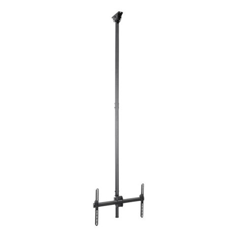 Soporte de Techo para TV - Soporte Universal de Cielo Raso para TV con Mástil Telescópico Largo Ajustable - Soporte VESA para Pantallas de 32" a 75" - Giro e Inclinación