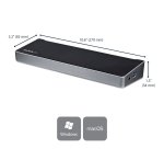 StarTech.com Station d'Accueil USB-C 4K, Station d'Accueil pour Triple Moniteur UHD 4K, Mac et Windows, USB C vers HDMI et DisplayPort, 60W Power Delivery, Hub 5x USB 5Gbps