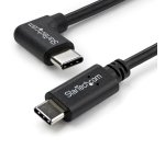 StarTech.com Cable de 1m USB-C a USB-C Acodado a la Derecha - Cable USB Tipo C en Ángulo a la Derecha - Cable USBC en Ángulo