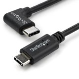 StarTech.com Cable de 1m USB-C a USB-C Acodado a la Derecha - Cable USB Tipo C en Ángulo a la Derecha - Cable USBC en Ángulo