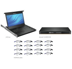 Vertiv Avocent 16 Ordinateur(s) - 47 cm (18,5") LED - UXGA - 1600 x 1200 - 16:9Port PS / 2USBVGA - Clavier - Pavé tactile - 120 V AC, 230 V AC Input Voltage - 1U Haut - PC