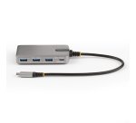 StarTech.com 4-Port USB-C Hub with USB-C DP Alt Mode Video Output 4K 60Hz - 3x USB-A, 1x USB Type-C, 100W Power Delivery Pass-Through, USB 3.2 10Gbps, 1ft/30cm Cable, Portable USB Hub