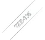 Brother TZE-135 ruban d'étiquette Blanc sur transparent