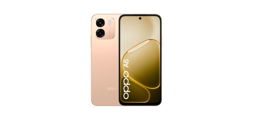 OPPO A6 AI Smartphone, doppia fotocamera 50MP+2, Selfie 8MP, Display 6.75” 120HZ IPS HD+, 6550mAh, RAM 6GB(Esp2GB/4GB/6GB)+ROM 256GB [Versione Italia], Aurora Gold