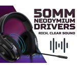 Acer Predator Galea 365 Gaming Headset with Control Box, 7.1 Surround Sound, Detachable Omnidirectional Mic, Ergonomic Ear Cups, Adjustable Headband, Black