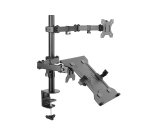 Equip Soporte de escritorio articulado de doble brazo para monitor portátil de 13"-32