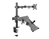 Equip Soporte de escritorio articulado de doble brazo para monitor portátil de 13"-32