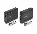 StarTech.com KVM Extender DisplayPort su fibra ottica, 4K 60Hz, kit di estensione, fino a 300m (multimodale) con moduli SFP+ preinstallati, 3x USB HID