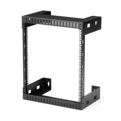 StarTech.com Rack Réseau Mural 12U à 2 Montants, Rack Serveur 19" à Cadre Ouvert, Profondeur 12", Rack de Données Mural pour IT/AV/Panneau de Patch/Equipement IT - Écrou et Vis de Cage Inclus