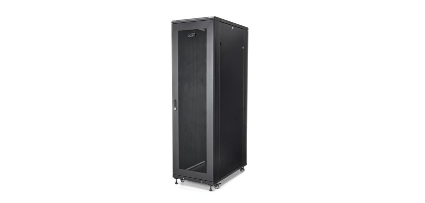 StarTech.com Rack Serveur 42U à 4 Montants, Rack de Données 19" pour le Montage d'Équipements Audiovisuels/IT et d'Ordinateur, Armoire Serveur à Roulettes, Stockage Réseau Industriel de Grande Taille