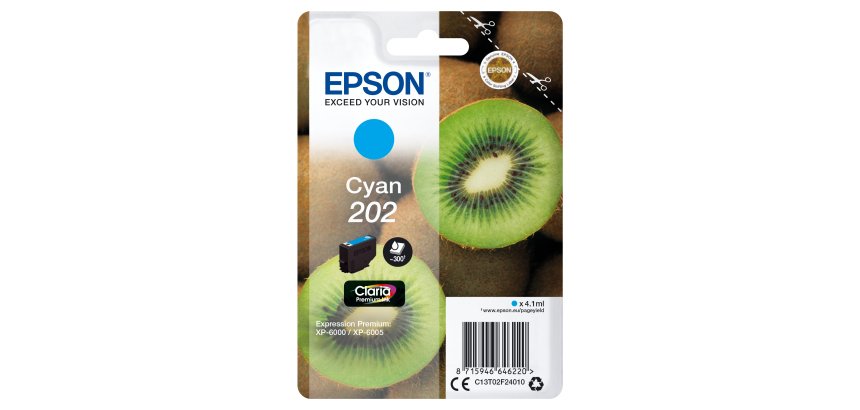 Epson Kiwi Singlepack Cyan 202 Claria Premium Ink