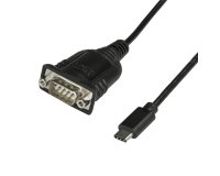 StarTech.com Adaptador Conversor USB Tipo C a Serie DB9 RS232 con Retención de Puertos COM - Cable Convertidor de 40cm USBC a Serie - para PLCs, Escáners, Impresoras - para Windows Mac y Linux