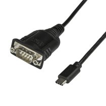 startechcom adaptador cable de 40cm usb-c a serie - cable conversor usb tipoc a serie db9 rs232 - cable usbc serial para plcs escaneres impresoras - macho a macho - para windows mac o linux