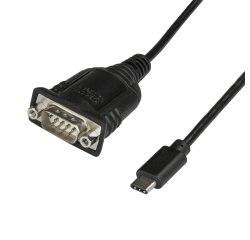 StarTech.com Adaptador Cable de 40cm USB-C a Serie - Cable Conversor USB TipoC a Serie DB9 RS232 - Cable USBC Serial para PLCs, Escáneres, Impresoras - Macho a Macho - para Windows Mac o Linux