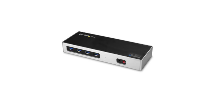 StarTech.com Station d'Accueil Double Écran 4K60Hz DisplayPort et HDMI - Dock USB-C et USB-A - Dock USB 3.0 pour PC Portables USB-C ou USB-A - 6x USB Type-A, GbE - USB 3.1 Gen 1 - Mac/Windows