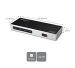 StarTech.com Station d'Accueil Double Écran 4K60Hz DisplayPort et HDMI - Dock USB-C et USB-A - Dock USB 3.0 pour PC Portables USB-C ou USB-A - 6x USB Type-A, GbE - USB 3.1 Gen 1 - Mac/Windows