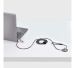 StarTech.com 10-Pack Dual-Access Laptop Lock, 6.5ft (2m) Keyed Alike and Combination Security Cable Lock for K-Slot Devices, Computer Anti-Theft Steel Cable