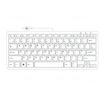 R-Go Tools Clavier ergonomique R-Go Compact, design plat, mini-clavier, QWERTY (UK), filaire, blanc