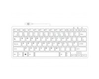 R-Go Tools Clavier ergonomique R-Go Compact, design plat, mini-clavier, QWERTY (UK), filaire, blanc