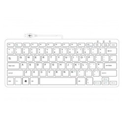 R-Go Tools Clavier ergonomique R-Go Compact, design plat, mini-clavier, QWERTY (UK), filaire, blanc