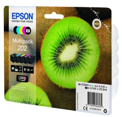 Epson Kiwi 202 Multipack cartuccia d'inchiostro 5 colori (PBK/BK/C/Y/M)
