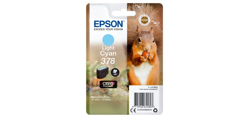 Epson Squirrel Singlepack Light Cyan 378 Claria Photo HD Ink