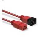 Lindy 30123 cable de transmisión Rojo 1 m C19 acoplador C20 acoplador