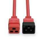 Lindy 30123 cable de transmisión Rojo 1 m C19 acoplador C20 acoplador
