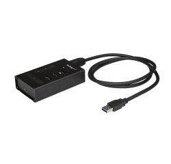 StarTech.com 4 Port USB 3.0 Hub - USB Type-A to 1x USB-C & 3x USB-A - Commercial Metal USB Hub - SuperSpeed 5Gbps USB 3.1/3.2 Gen 1 - Self Powered - BC 1.2 Fast Charge - Mountable/Rugged~4 Port USB 3.0 Hub - USB Type-A to 1x USB-C & 3x USB-A - Commercial
