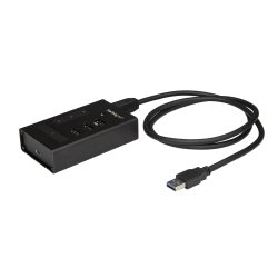 StarTech.com 4 Port USB 3.0 Hub - USB Typ A auf 1x USB-C und 3x USB-A - Kommerzieller Metall-USB-Hub - SuperSpeed 5 Gbit/s USB 3.1/3.2 Gen 1 - Selbstversorgung - BC 1.2 Schnellladung - Montierbar/Robust