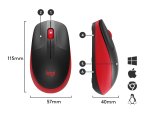 Logitech M190 - Maus - Rot