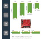 StarTech.com M.2 to SATA Adapter for M.2 SATA SSDs, Dual Slot M2 Drive Host Adapter/Converter with RAID Support, 2.5-Inch Drive Form Factor, TAA