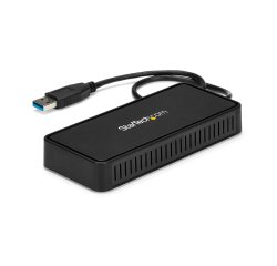 StarTech.com USB 3.0 Mini Dock - Dual Monitor USB-A Docking Station with DisplayPort 4K 60Hz Video & Gigabit Ethernet - 1ft (30cm) cable - Portable USB 3.1 Gen 1 Type-A Laptop Adapter