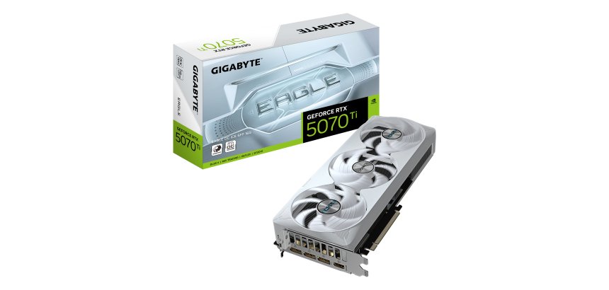 GIGABYTE GeForce RTX 5070 Ti EAGLE OC ICE SFF 16G Scheda Grafica - 16GB GDDR7, 256 bit, PCI-E 5.0, 2542 MHz Core Clock, 3 x DP 2.1a, 1 x HDMI 2.1b, NVIDIA DLSS 4, GV-N507TEAGLEOC ICE-16GD