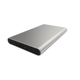 CoolBox SlimChase A-2513 Carcasa de disco duro/SSD Negro, Plata 2.5"