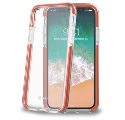 Celly HEXAGON900OR custodia per cellulare 14,7 cm (5.8") Cover a guscio Arancione, Trasparente