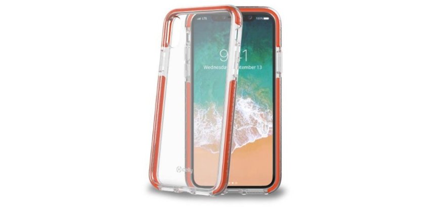 Celly HEXAGON900OR mobile phone case 14.7 cm (5.8") Shell case Orange, Transparent