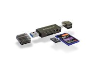 Integral INCRUSB3.0ACSDMSDA2 lecteur de carte mémoire USB 3.2 Gen 1 (3.1 Gen 1) Type-A/Type-C Noir